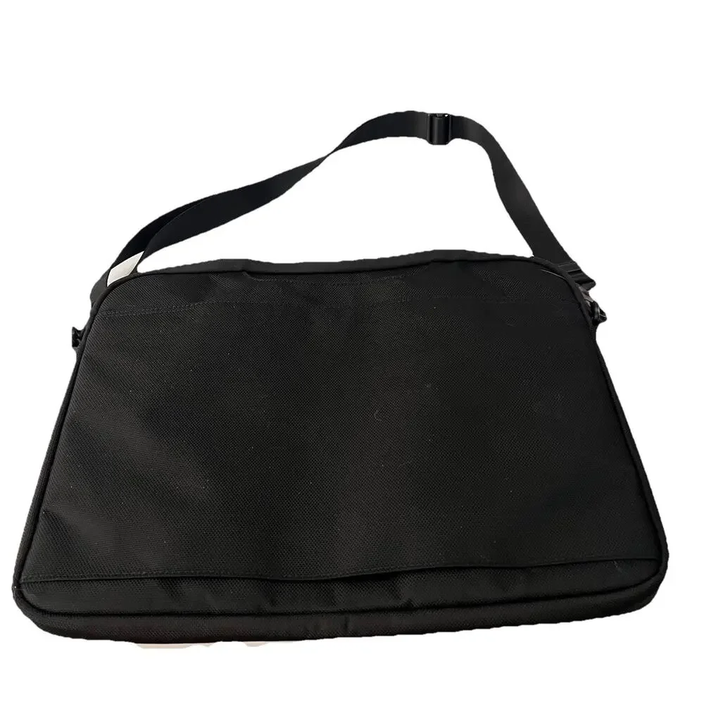New Tumi Black Nylon Laptop Briefcase Messenger Bag Adjustable Strap